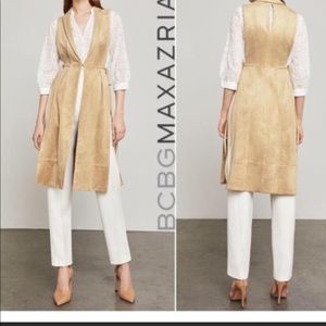 BCBGMAXAZRIA GAIA OPEN TIE DUSTER VEST
